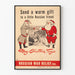 Vintage juledekoration plakat med russisk venskab