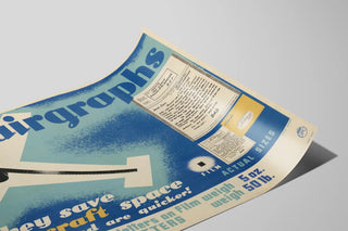 Plakat vintage Publicitaire Airgraphs - Retro vægdekoration — visning af kunstværket