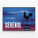 Plakat vintage Sérénol - Beroligende vægdekoration — indrammet kunstværk på væggen