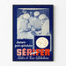 Vintage plakat for postoperativ anæmi med serum