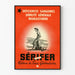 Vintage plakat Sérifer blodmangel