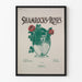 Vintage plakat med heldekrands og roser med portræt og blomstermotiver