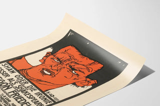 Vintage plakat til konferencen Egon Friedell 'Shaw eller ironien'
