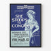 Vintage teaterplakat She Stoops to Conquer - Kunstnerisk vægdekoration