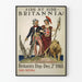 Patriotisk vægdekoration plakat Britannia 1918