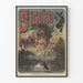 Vintage dekorativ plakat Sigurd Opera i 4 akter