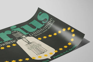 Plakat publicitaire vintage ampoule incassable Sirius – industriel vægdekoration — visning af kunstværket