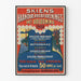 Vintage plakat 1908 - Skien Håndværkerforenings lotteri