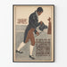 Vintage plakat af en mand i elegant jakkesæt til vægdekoration