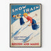 Vintage plakat Snow Train Boston og Maine vinterski