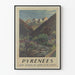 Vintage plakat af Pyrenæerne - Vægdekoration SNCF