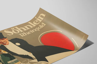 Plakat retro SOHNLEIN Rheingold - Vægdekoration i vintagestil champagne — visning af kunstværket