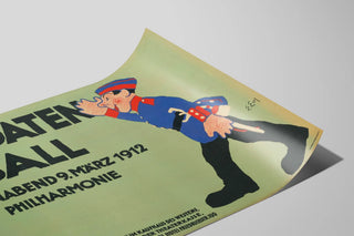 Plakat Soldaten Ball 1912 - Vintage militær vægdekoration — visning af kunstværket