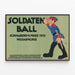 Plakat Soldaten Ball 1912 - Vintage militær vægdekoration — indrammet kunstværk på væggen