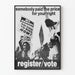 Vintage aktivistplakat for stemmeret og borgerrettigheder