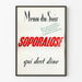 Vintage plakat Aftensmenu Soporalose til vægdekoration