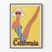 Vintage plakat af det sydlige Californien Santa Fe til vægdekoration