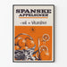 Vintage plakat med spanske appelsiner og C-vitamin