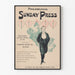 Vintage plakat Philadelphia Sunday Press 1896 - Retro vægdekoration