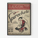Vintage teaterplakat Spirochete kunstnerisk vægdekoration