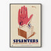 Vintage plakat Sikkerhed i Arbejdet - Førstehjælp mod splinter