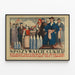 Plakat vintage reklame om sukkerforbruget — indrammet kunstværk på væggen