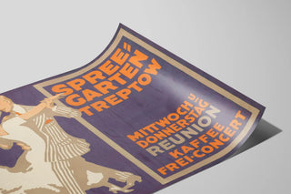 Plakat vintage Spreegarten Treptow - Poster dekorativ retro — visning af kunstværket