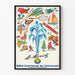 Vintage plakat af Saint-Moritz Spa og vintersport