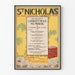 Vintage plakat Julenummer for Sankt Nikolaus til vægdekoration