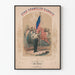 Vintage plakat af Star Spangled Banner med soldat og amerikansk draperi