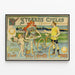 Plakat vintage Stearns Cycles vægdekoration — indrammet kunstværk på væggen