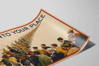 Plakat dekorativ vintage 'Step Into Your Place' - Mobilisering og enhed — visning af kunstværket