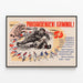 Poster vintage Stop kriminalitet kommunistisk Korea - engageret vægdekoration — indrammet kunstværk på væggen