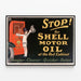 Plakat reklame vintage Shell Motor Oil - retro vægdekoration — indrammet kunstværk på væggen