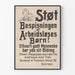 Vintage plakat Børns barndom og social solidaritet - Støt børns måltider