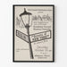 Vintage plakat af New Yorks gader – Retro bygningsdekoration til væggen