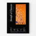 Plakat Styrke af karakter 1995 - Blomster vægdekoration i orange og blå