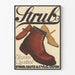 Vintage plakat af Strub Chaussures - elegance og kvalitet til vægdekoration