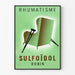 Vintage plakat Sulfoïdol Reumatisme til vægdekoration