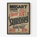 Vintage teaterplakat Musart for stykket Sunday