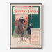 Vintage plakat Philadelphia Sunday Press 1895 til vægdekoration