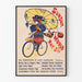Vintage plakat Sunday World den 5. maj med cykeltema