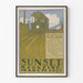 Vintage plakat Sunset Magazine marts 1902 - Retro vægdekoration tog