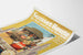 Vintage plakat af Route Sunset ved jernbane og hav, Southern Pacific Lines