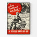 Vintage militærplakat inspirerende - Vi skubber dem sikkert tilbage