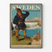 Vintage dekorativ plakat fra Sverige Lapland – Landskab og samisk kultur