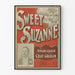 Vintage plakat Sweet Suzanne retro vægdekoration