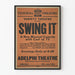 Vintage plakat Musikalsk sving det - Vægdekoration Teater USA