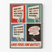 Vintage plakat Brændstoføkonomi - Industriel vægdekoration