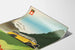 Vintage bus postkort Schweiz Alper